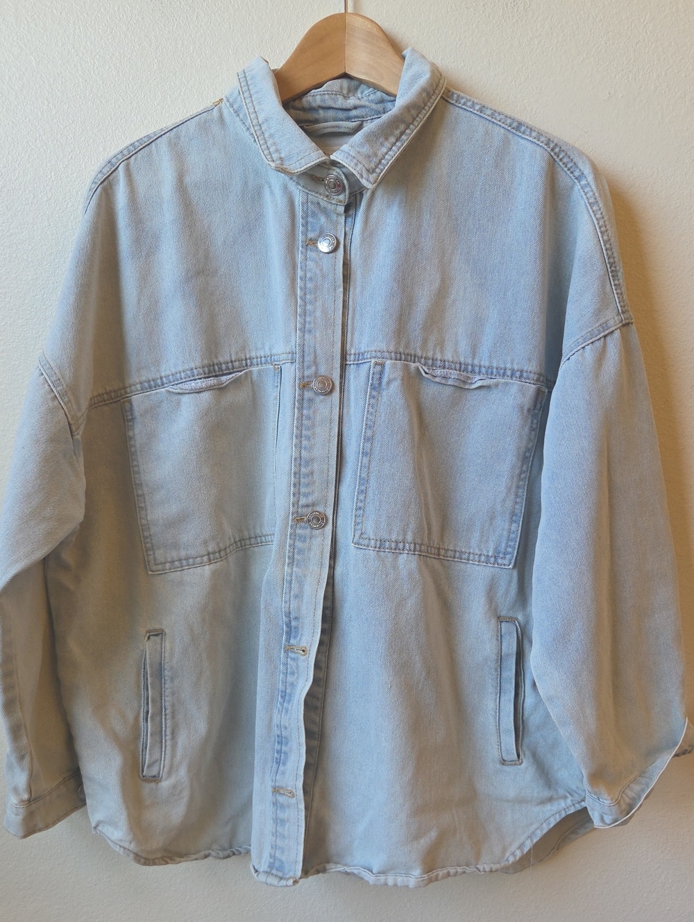 Stoosh Baggy Denim Jacket Lightwash